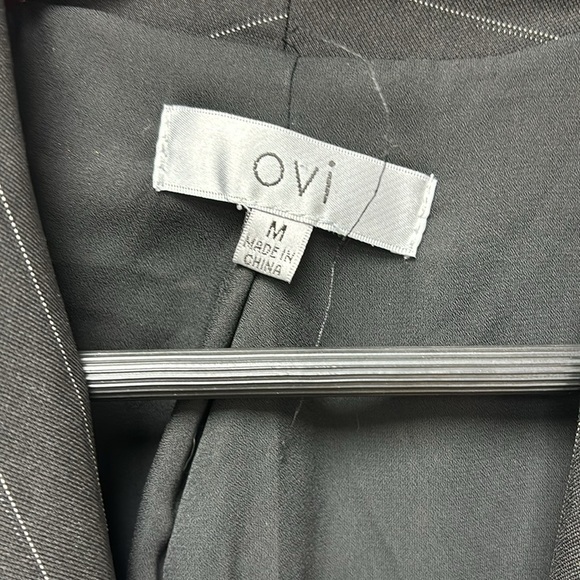 Fix Womens OVI Taima Blazer Jacket size M black color with stripes - Picture 3 of 8